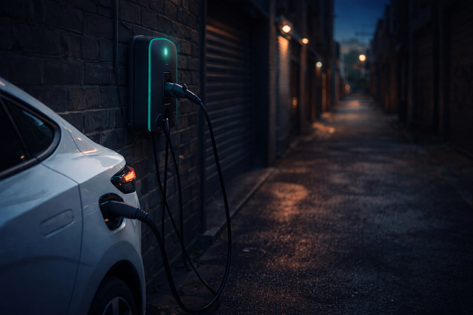 EV charger in laneway